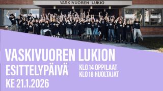 Vain Vaskivuoren lukion käyttöön